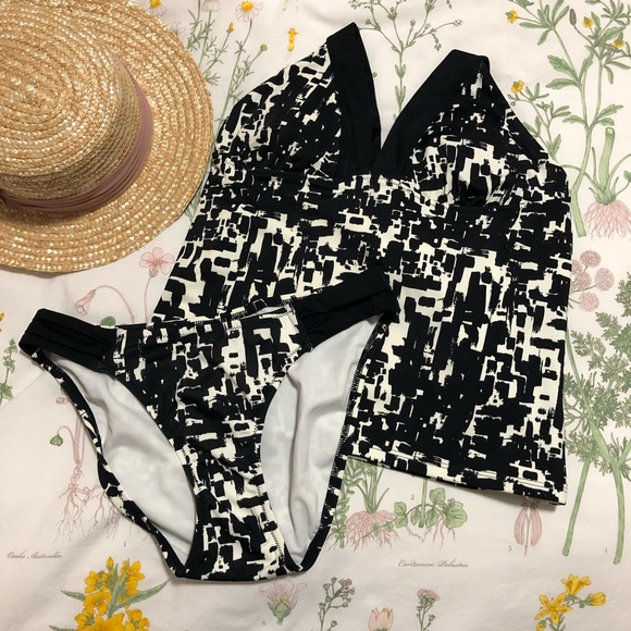 Joe Fresh 2 Piece Halter Tankini Swim Suit - Picture 1 of 8